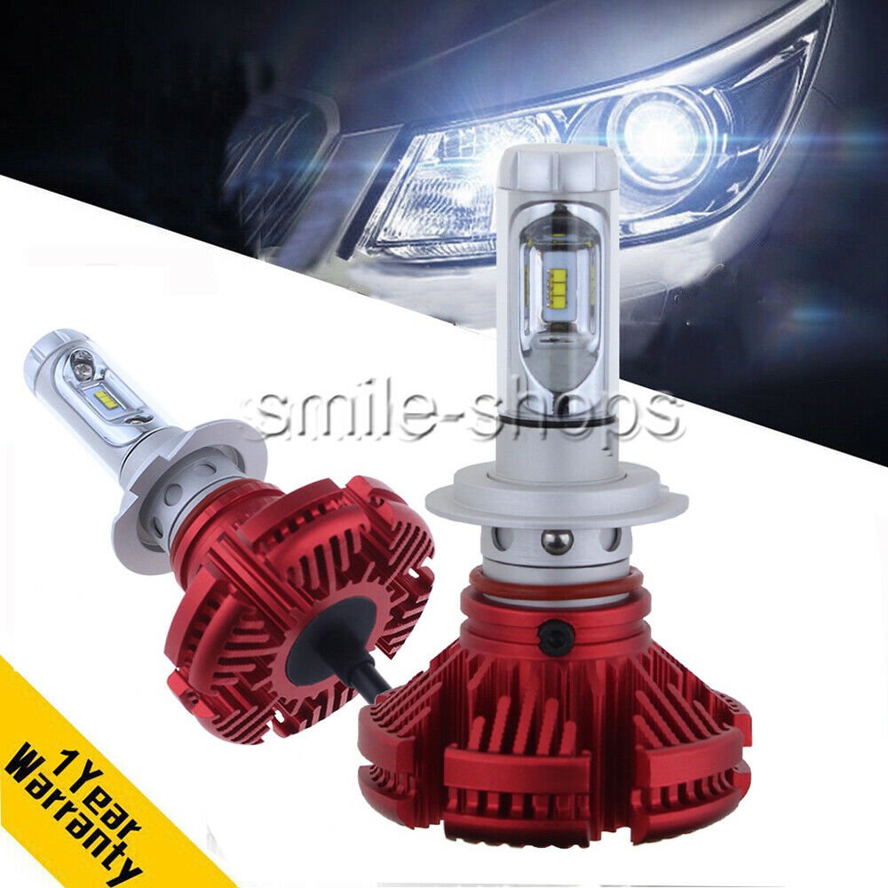 X3 H7 ZES COB 50W High/Low 6000LM Car LED Headlight Bulbs Conversion Kit 6500K