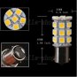10pcs Warm White 12V 1157 27-SMD Tail Stop Brake Redverse Backup Lights LED Bulb