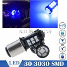 2X Super Blue 1157 BAY15D High Power 30SMD 3030 LED Daytime Running Light Bulbs