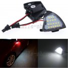 2x CAN-bus White LED Under Side Mirror Puddle Lamps For VW EOS GTi Jetta Passat