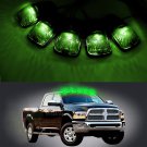 5pcs Roof Light Cab Marker Smoke Covers+T10 Green LED Bulb for Chevrolet/GMC C/K
