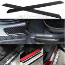 2pcs 49CM Conbon Fiber Car Scuff Plate Door Sill Cover Panel Step Protector Trim
