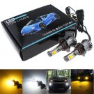 2pcs 9005 HB3 HB4 9006 9145 H10 White & Amber LED Fog Driving Lights Trun Signal