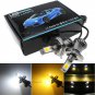 2pcs Switchback Dual Clolor White & Amber Yellow H4 9003 HB2 80W LED Fog Light