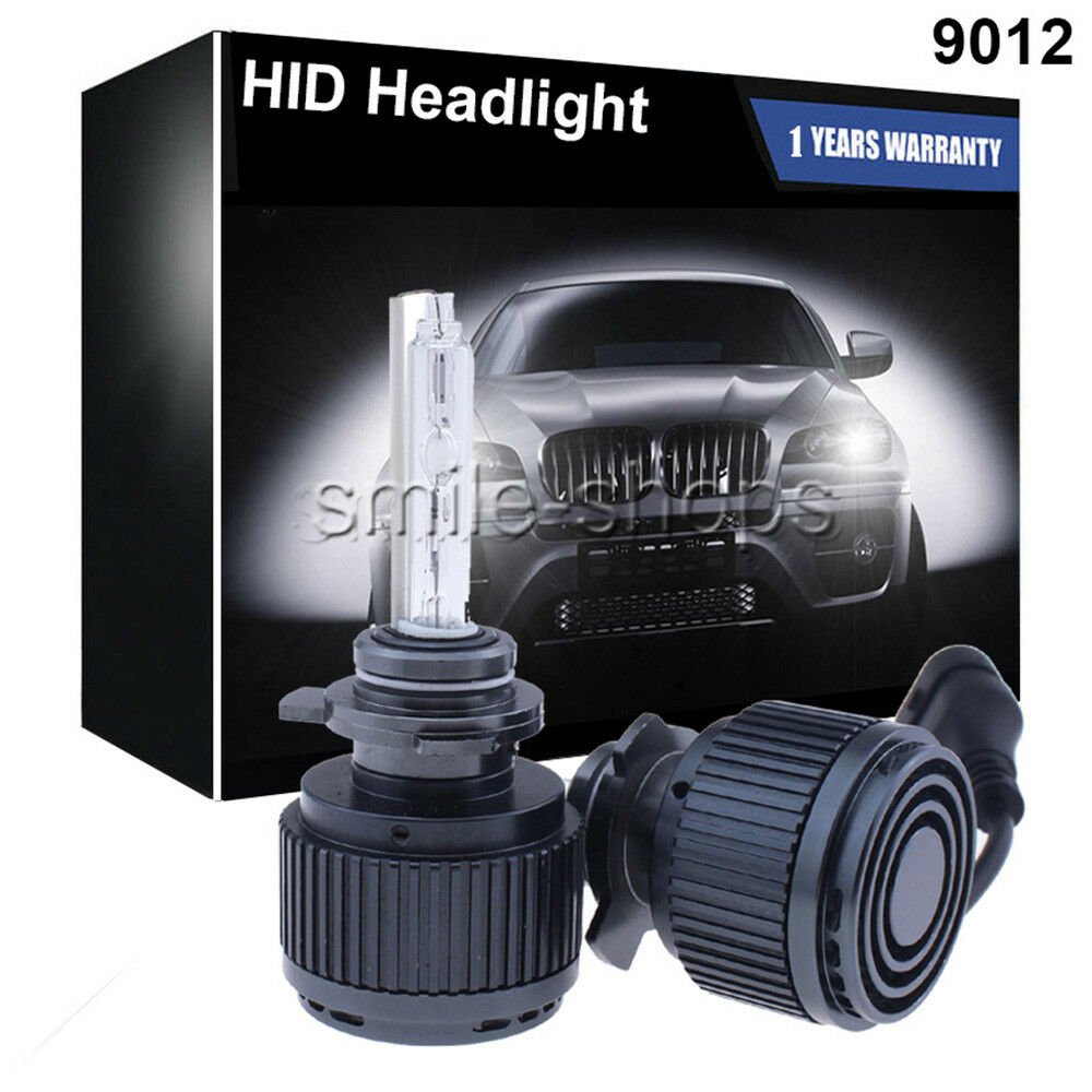 Waterproof 9012 HID Headlight Bulb Replace High Lo Beam DC 35W 6000K Super White