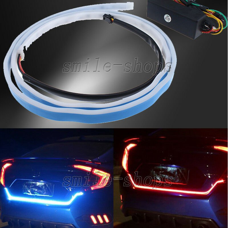 47" Car Trunk Tailgate Brake Tail Turn Signal Flow Type LED Strip Light For Benz