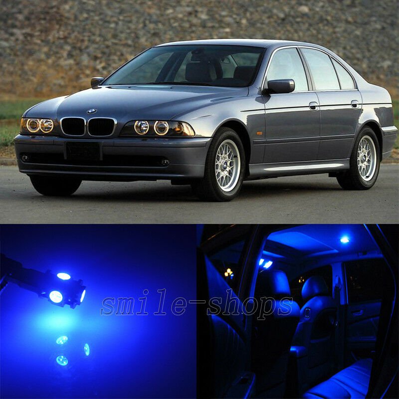 12pcs Blue LED Interior Light Kit for BMW 5 Series E39 M5 Error Free 1997-2003