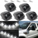 5 x Smoke Cab Roof Light Cover+Base+T10 White Ceramic Bulbs for 99-16 Ford F-250
