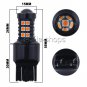 Amber Yellow 7443 7440 30 SMD 3030 Chips Turn Signal Brake Tail LED Light Bulbs