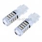 2pcs Red 92-4014-SMD LED 3157 4157 T25 DRL For Car Daytime Running Lights Bulbs