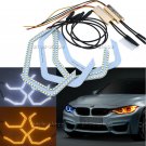 Switchback White Amber Angel Eye Halo Ring For BMW M3 E90 F30 Concept M4 Style
