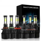6000K White 1900W 285000LM LED Headlight Kit H4 H7 H8/9/11 H13 9005 9006 9007