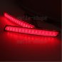 2 x Red Lens LED Bumper Reflectors Tail Brake Lights For 12-15 Chevrolet Malibu