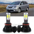 H11 H9 80W LED Low Beam Headlight Headlamp Bulb Kit For 2011-2017 Toyota Sienna