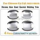 For Citroen C4 C4L 2011-2016 4-Doors Car Chrome Bowl Cap Trim Bezel Direct Fit