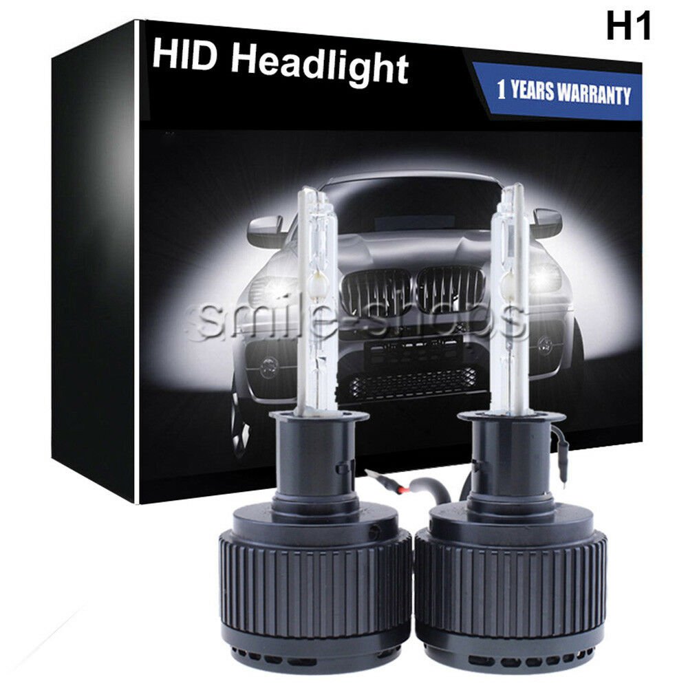 2x H1 35W HID Headlights High/Low Beam Combo Bulb 6000K Replacement Halogen lamp