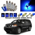 19×Blue LED Interior Light Package Kit Fit For Nissan Armada 2005-2015 #