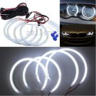 4 x Angel Eye Halo Light LED White 6000K Non-Projector 12V For BMW E46 3 Series