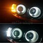 2x BA15S 1156 P21W S25 42SMD Switchback LED White DRL & Amber Turn Signal Lights