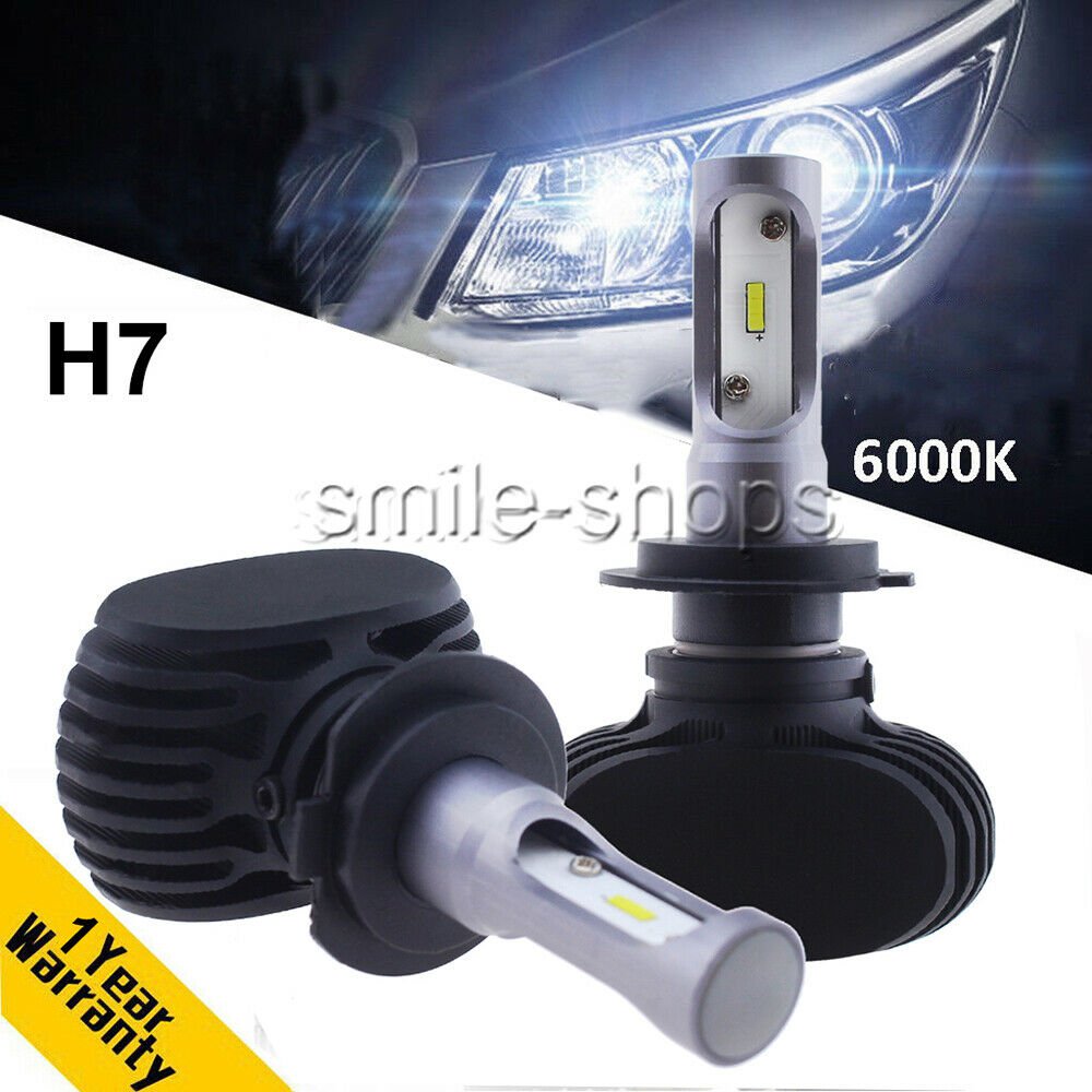 2x H7 LED Headlight Bulb Conversion Kit High Low Beam Fog Lamp Bright HID White