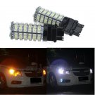 2pcs 120-SMD White/Amber Switchback 3157 LED Turn Signal For 07-13 GMC Sierra