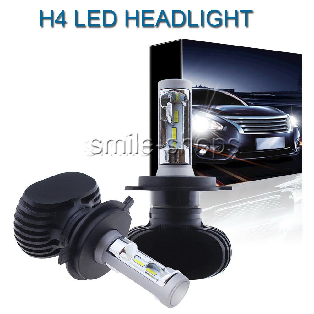 H4 9003 HB2 LED Headlight Bulb Conversion Kit High Low Beam 6000K White 8000LM
