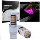 2PCS Pink Purple 7440 92 SMD 4014 High Power LED Car Daytime Running Lamp Bulbs