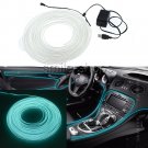 10M Car Interior Trim Door Panel Glow Decor Atmosphere Cold Strip Light Ice Blue