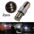 2pcs Error Free 1157 2357 15-SMD LED Bulbs For Turn Signal DRL Parking Lights
