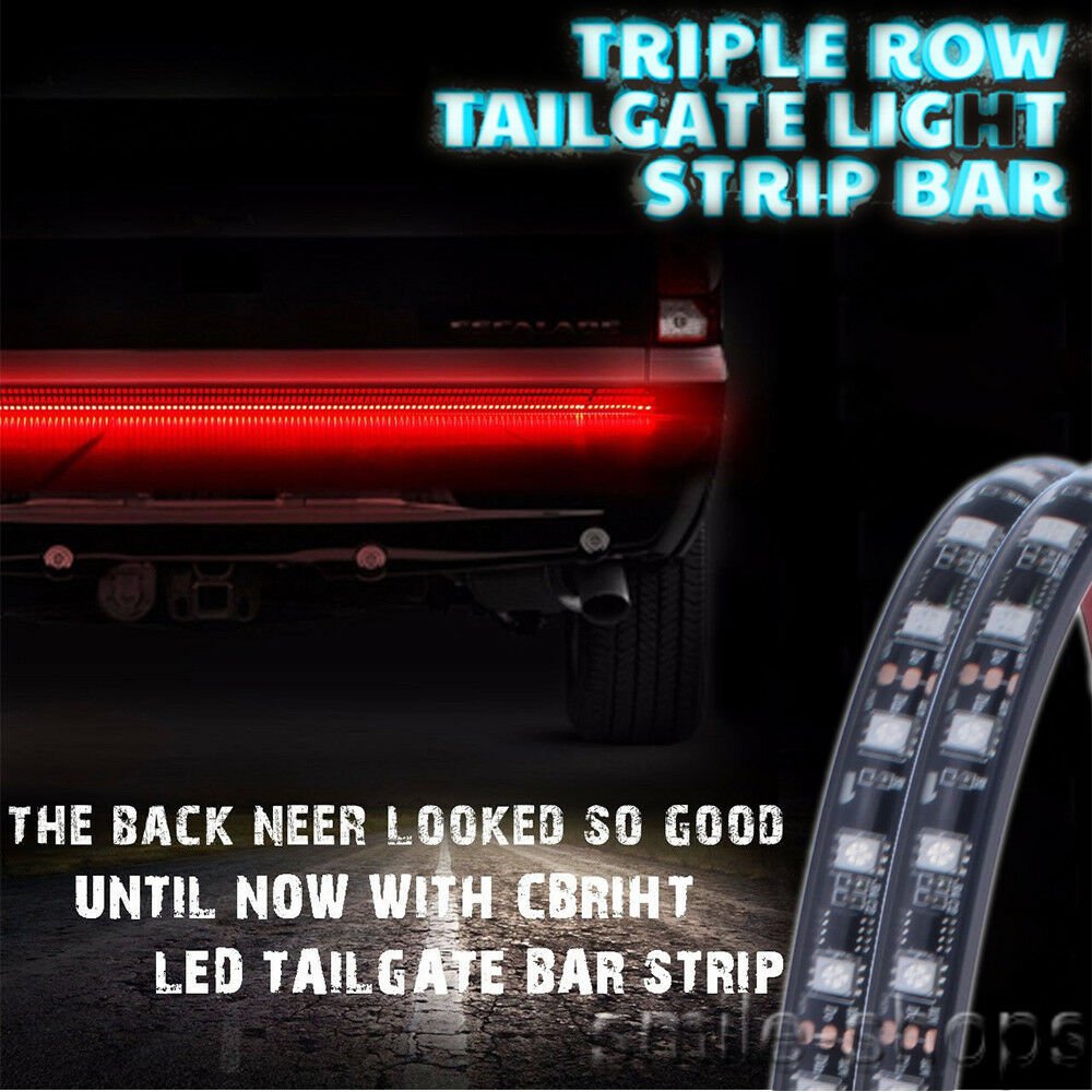 60" LED Truck Tailgate Light Bar Strip Red/White/YellowFor Running Stop Signal