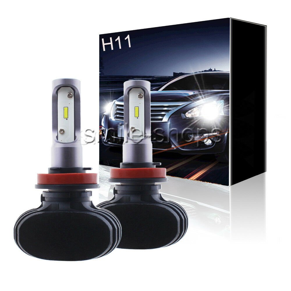 2pcs White H11 H9 H8 LED Headlight Kit Low Beam Fog Light Lamps 50W 6000K 8000LM