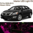 For Nissan Altima Coupe 2008-2013 Pink Interior LED Light Kit + White License