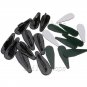 10pcs Black Universal Car Roof Spoiler Wings Shark Fins Air Diffuser Dams
