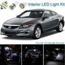 14pcs Bright White Interior LED Light Package Kit Deal For Honda Accord 03-12
