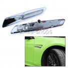 For BMW E60 E61 E82 E83 E87 E88 E90 E91 Chrome Trim Yellow LED Side Marker Light