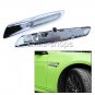 For BMW E60 E61 E82 E83 E87 E88 E90 E91 Chrome Trim Yellow LED Side Marker Light