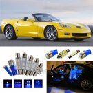 12pcs Ultra Blue Interior LED Light Kit for Chevrolet Corvette C6 2005-2013