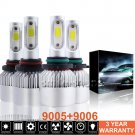 9005+9006 Combo LED Headlight Hi/Lo Beam For Chevrolet Tahoe Silverado 1999-2006