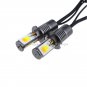 2pcs Switchback Dual Color White & Amber H3 LED Fog Driving Daytime Running Bulb