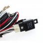 12V On/Off 5 pins Blue Driving Light Rocker Switch + Wiring Harness Relay Fuse