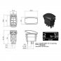 12V On/Off 5 pins Blue Driving Light Rocker Switch + Wiring Harness Relay Fuse