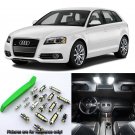 Super White 17pcs Interior LED Light Kit for 2006-2011 Audi A3 S3 8P + Free Tool