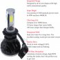 80W 8000LM 4 Sides COB LED Headlight Kit H7 6000K White bulbs High Power