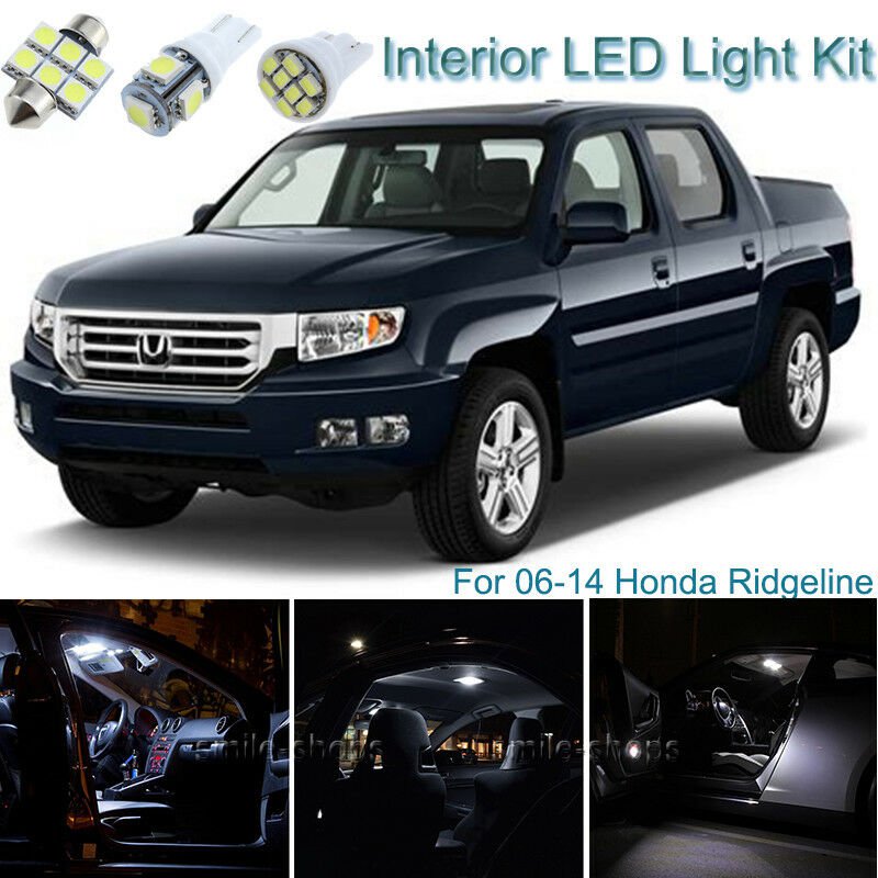 18 x Premium White Interior LED Light Package Kit Deal For Honda Ridgeline 06-14