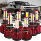 X6 COB Xenon Lights LED Kit 9006 H11 For Chevrolet Silverado 2500 HD 1990-2018