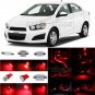13pcs Red LED Interior Light Package Fit For 2012-2014 Chevrolet Chevy Sonic