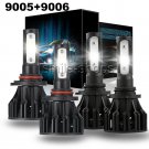 4x 9005 + 9006 3240W 486000LM Combo LED Headlight High/Low Beam 6000K White Bulb