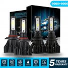 4pcs 9005+9006 COB LED 3240W 486000LM Combo Headlight High + Low Beam 6000K Kit
