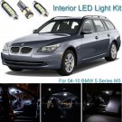 19pcs Xenon White Interior LED Light Package Kit Deal For BMW 5 Series M5 04-10