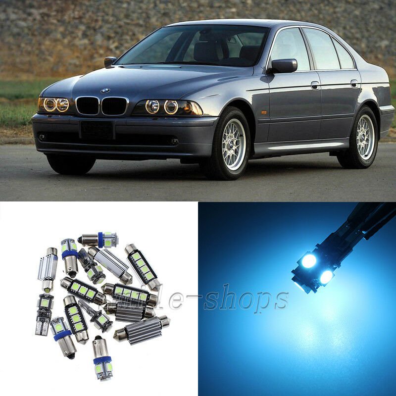 Ice Blue 21pcs Interior LED Light Kit for 1996-2003 BMW 5 Series E39 M5 Sedan